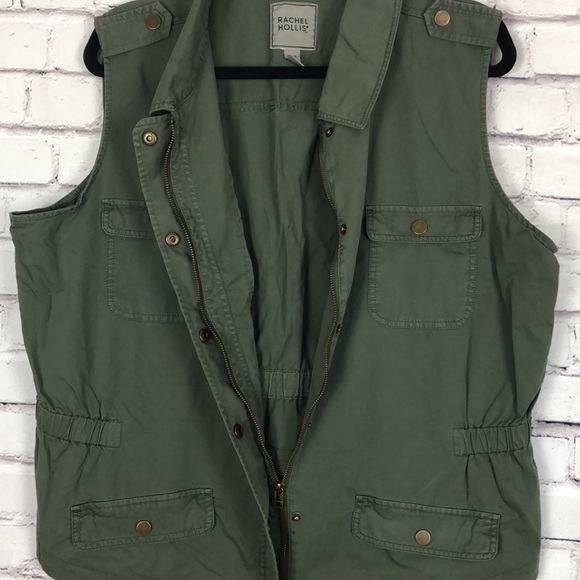 Rachel Hollis sleeveless green vest jacket size XL - Picture 3 of 8